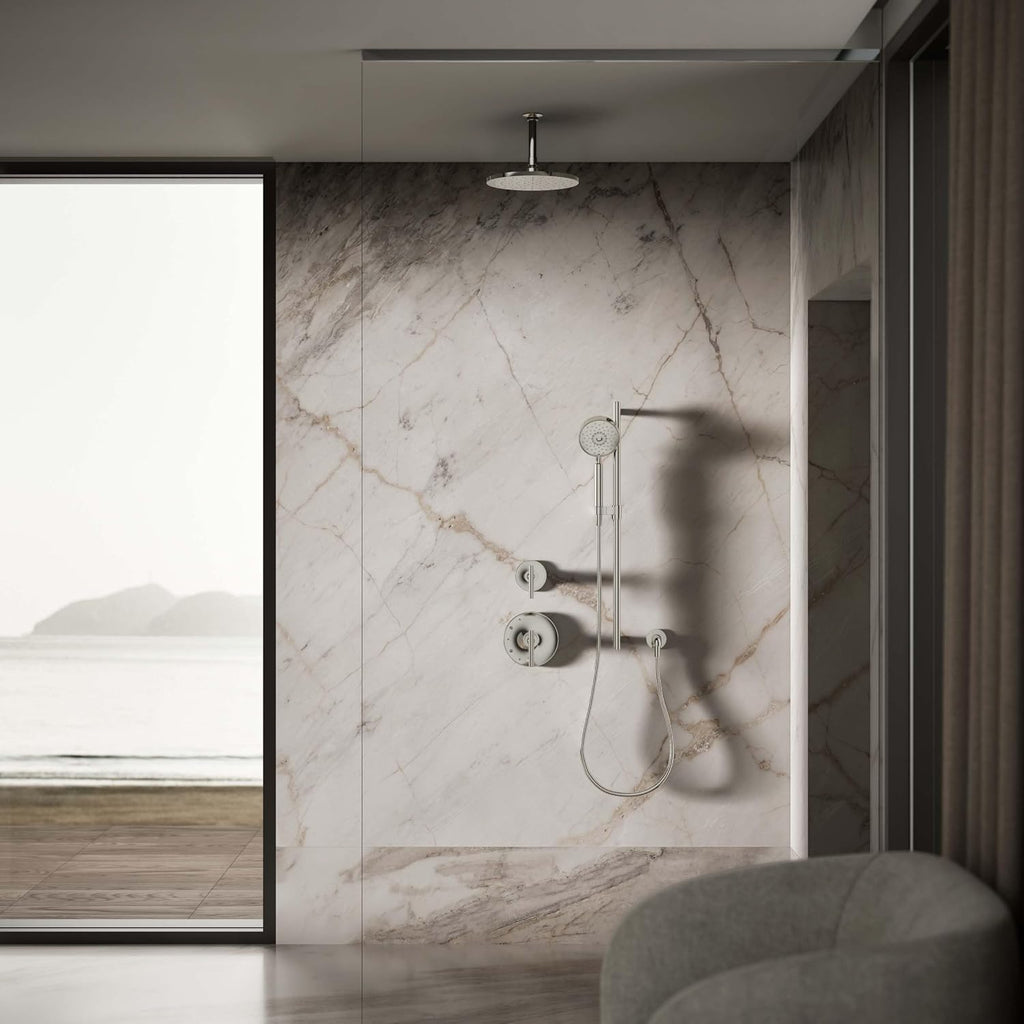 Kohler 13689-G-SN Contemporary Round 10' single-function rainhead, 1.75 gpm, Vibrant Polished Nickel