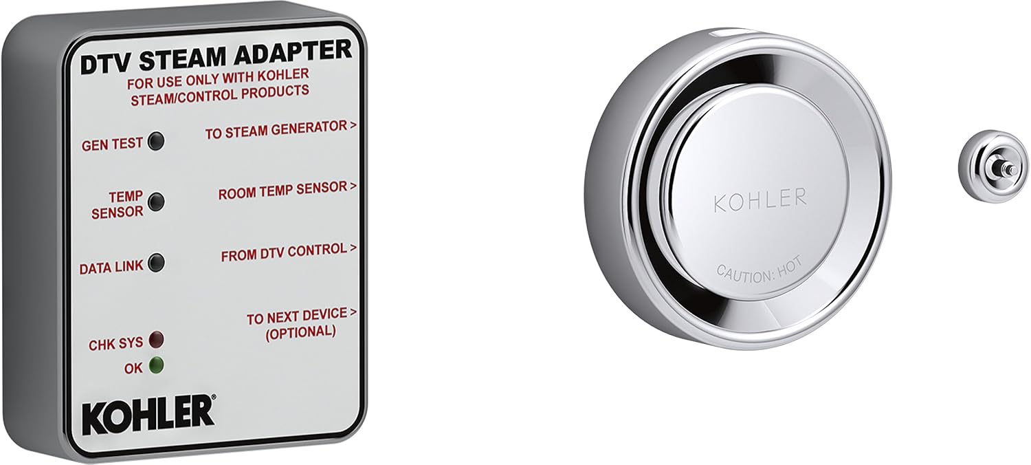 Kohler K-5548-K1-CP DTV+ Steam Adapter Kit, Polished Chrome