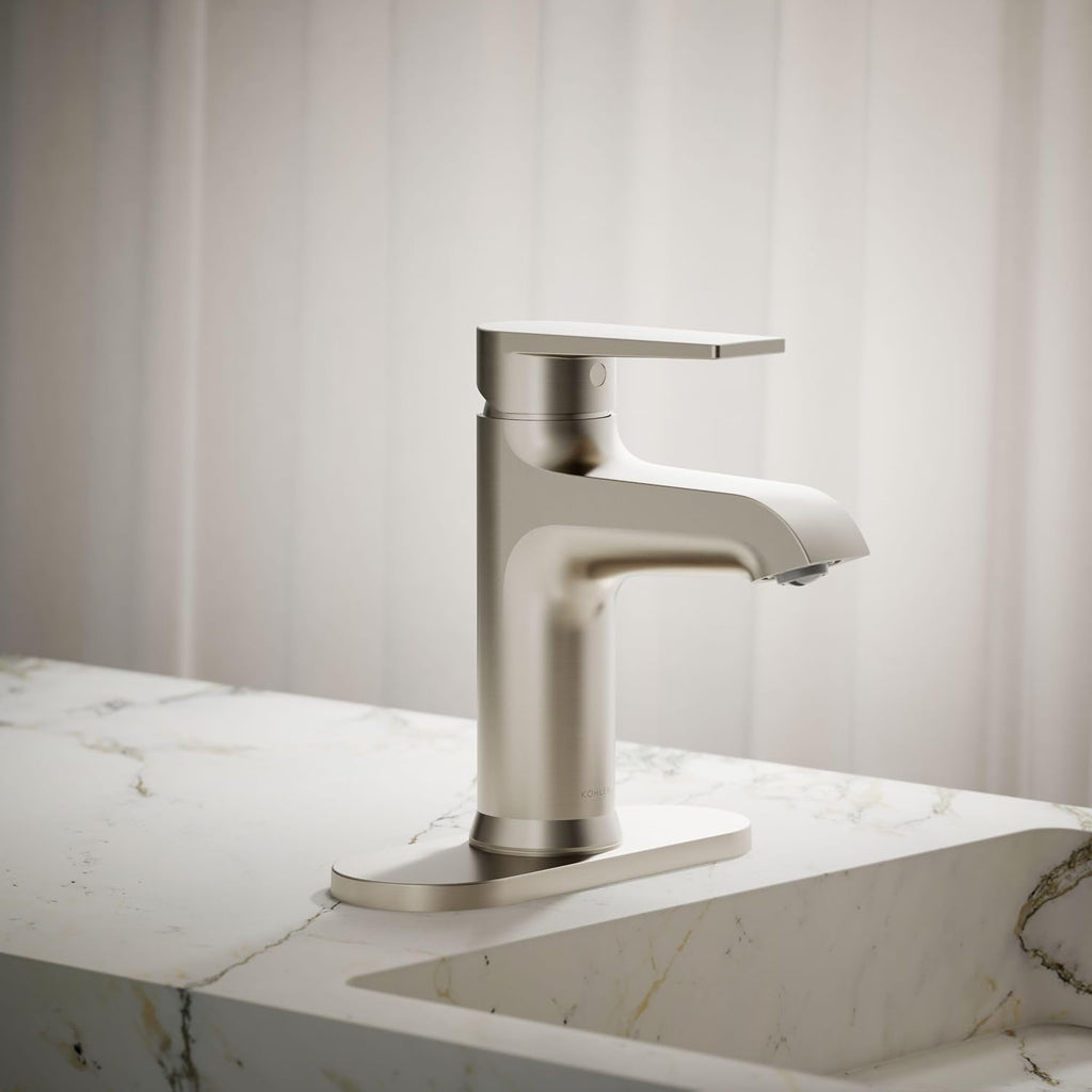 Kohler 97061-4-BN Hint® Single-Handle Bathroom Sink Faucet, 1.2 gpm, Vibrant Brushed Nickel