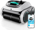 WYBOT C1 Cordless Robot Vacuum for Inground Pools, Smart Pool Cleaner for Above Ground Pool up to 1,614 Sq.ft, 4-in-1 Wall & Waterline Cleaning, 150 Mins Runtime - Grey with White