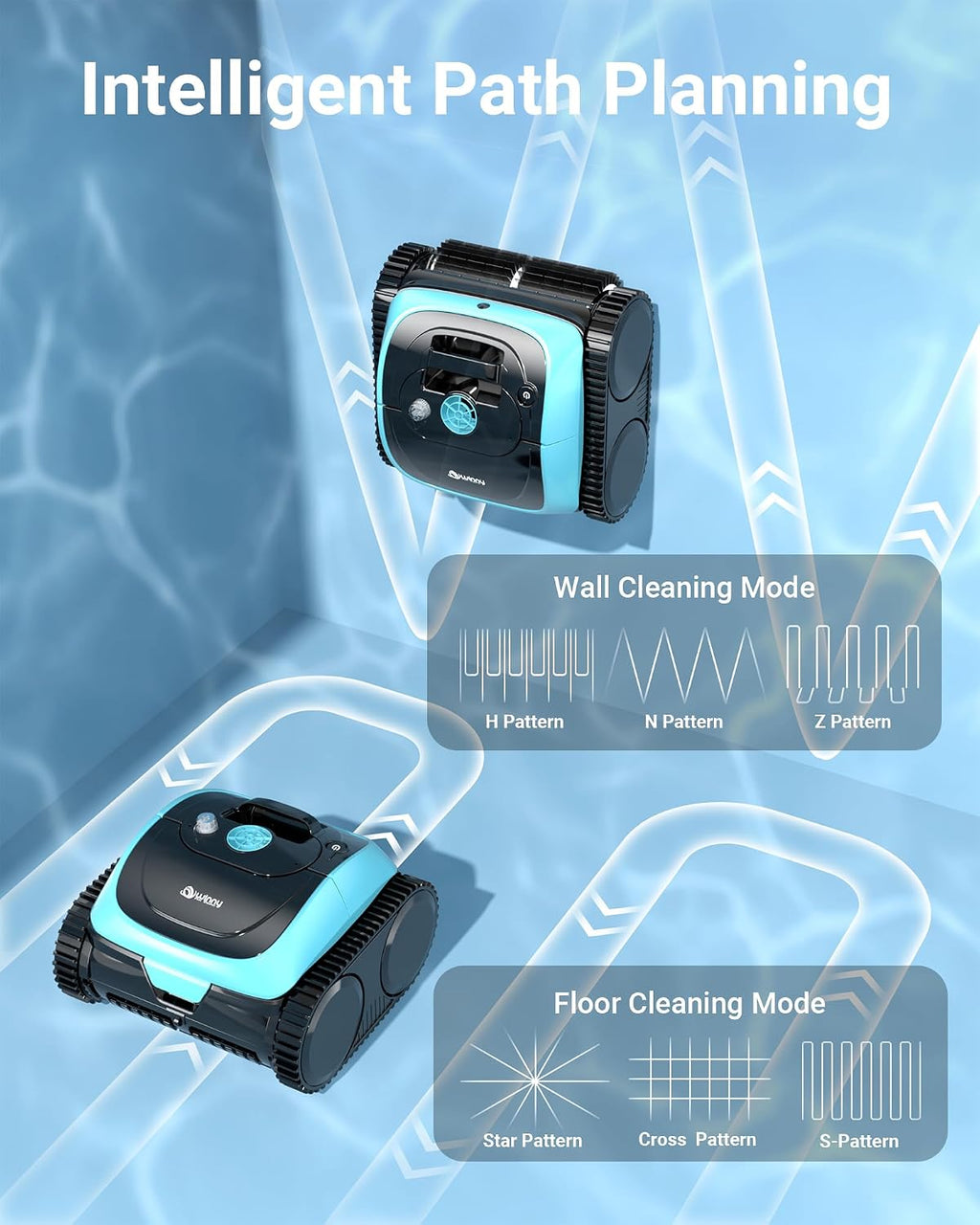 Pool Vacuum for Inground Pools, 4-in-1 Cordless Robotic Pool Cleaner for Above Ground Pools,Triple-Motors,Wall & Waterline Cleaning, App Support, OTA Upgrade up to 1,614 Sq.ft