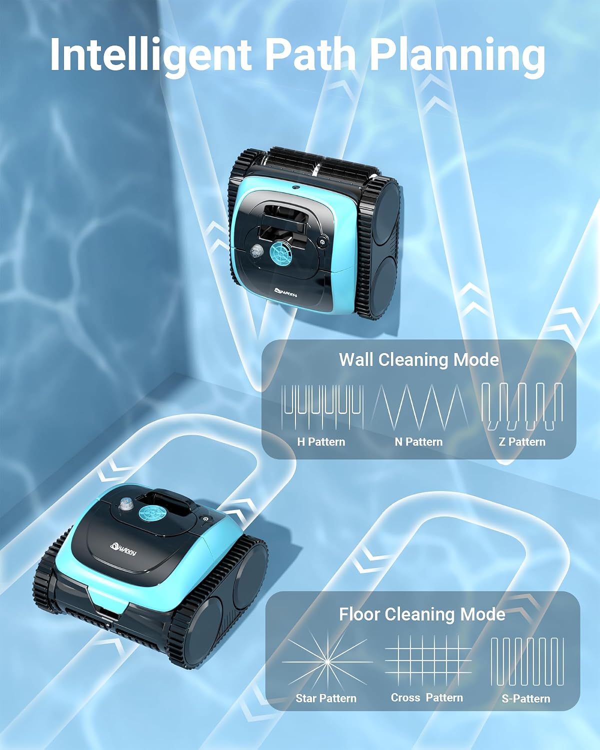 Pool Vacuum for Inground Pools, 4-in-1 Cordless Robotic Pool Cleaner for Above Ground Pools,Triple-Motors,Wall & Waterline Cleaning, App Support, OTA Upgrade up to 1,614 Sq.ft