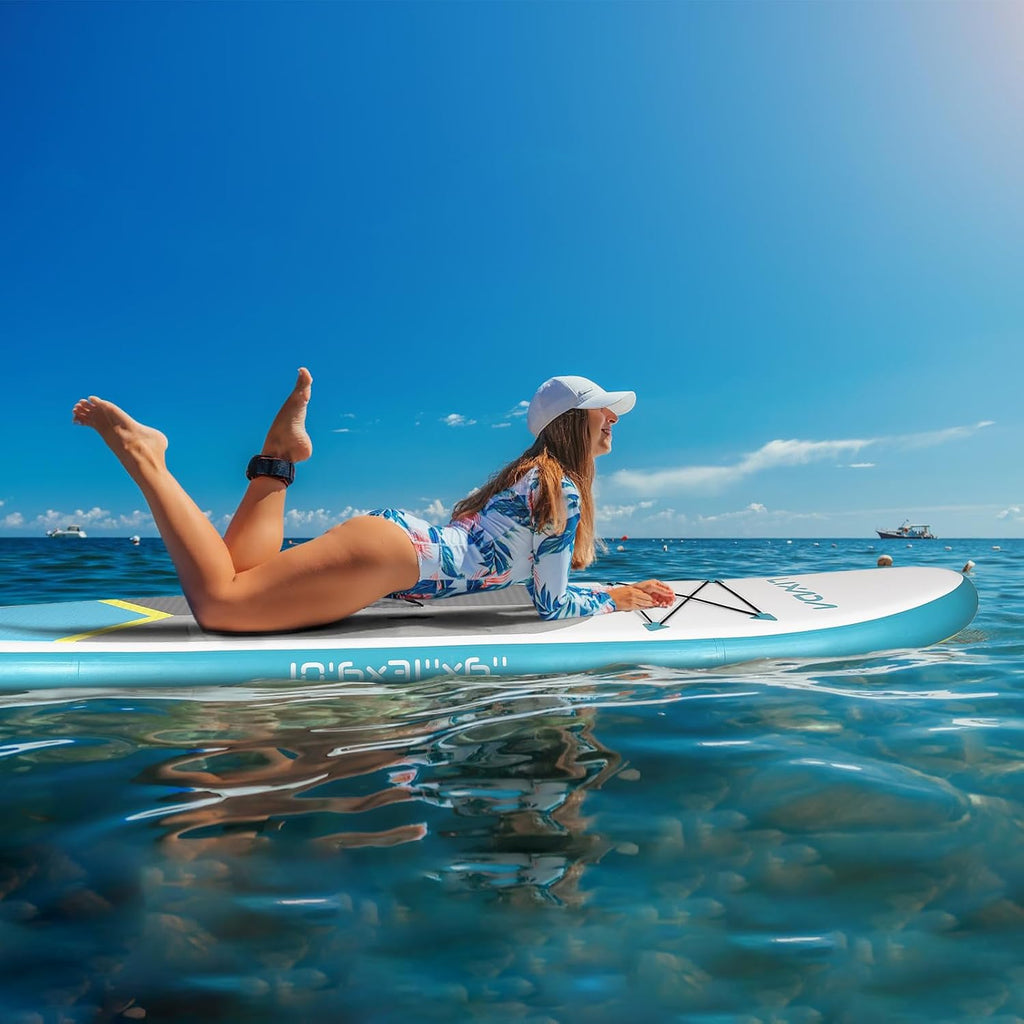 Lixada Inflatable Paddle Board Kit Inflatable Stand Up Paddle Board 12'6'x 32' x 6' with Backpack Non-Slip Deck Paddleboarding Complete Kit for Youth Adults