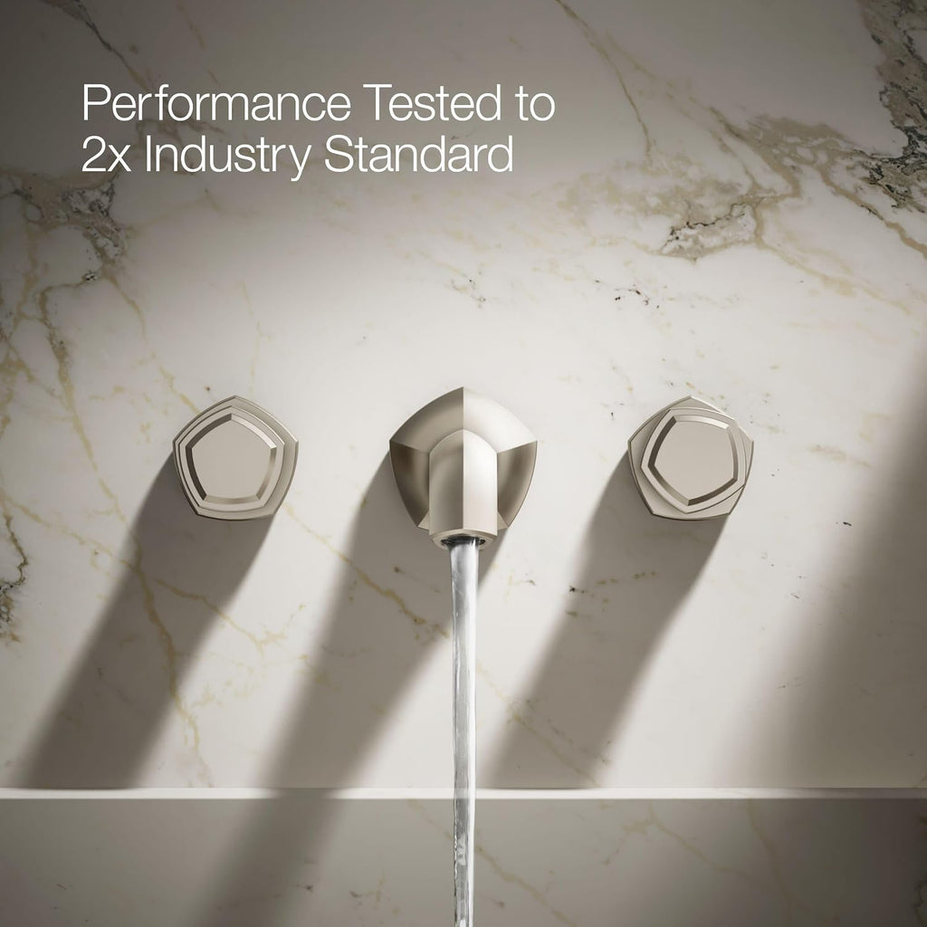 KOHLER T27013-9-BN Occasion Wall-Mount Bathroom Sink Faucet Knob Handle Trim in Vibrant Brushed Nickel