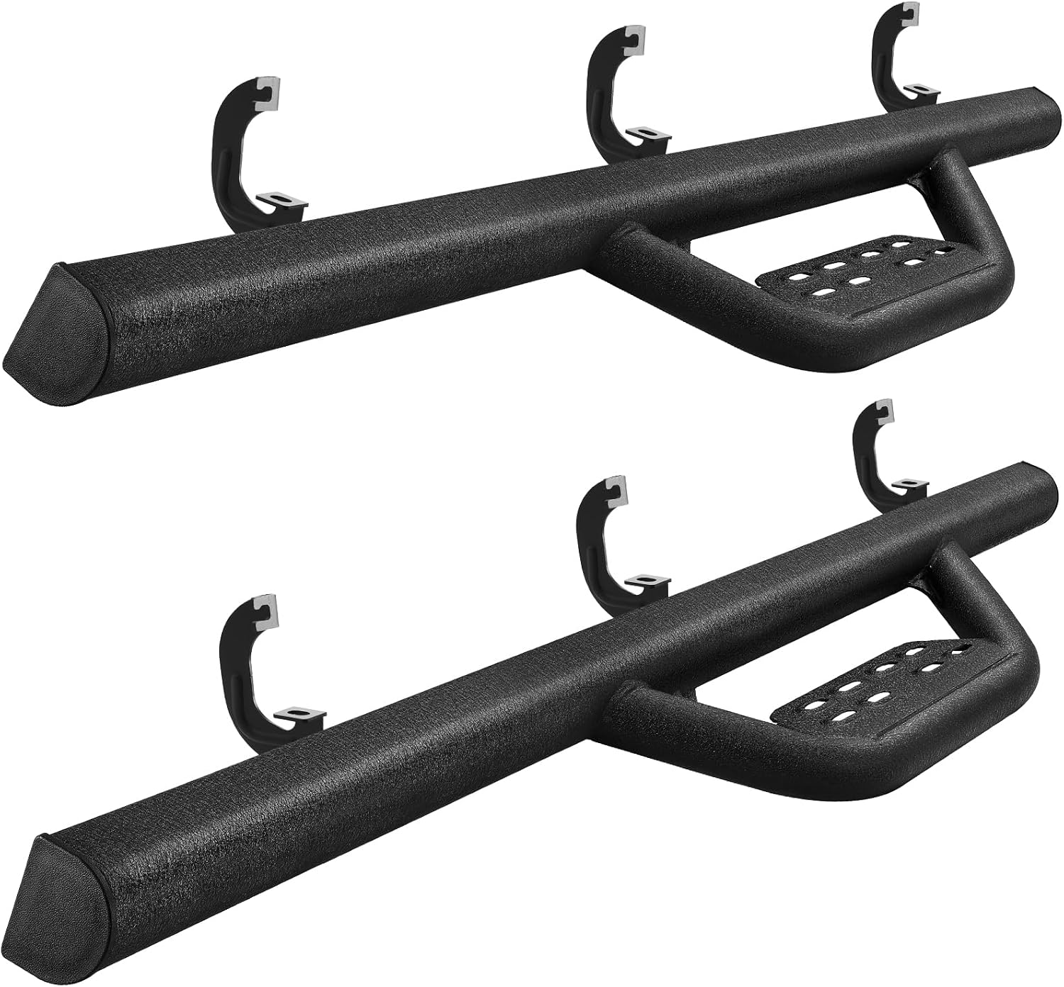 SMANOW Running Boards Compatible with 2019-2026 Chevy Silverado/Sierra 1500/20-26 2500 3500HD Regular/Standard/Single Cab, 4 inch Carbon Steel Drop Down Side Steps, Matte Textured Black Nerf Bars.