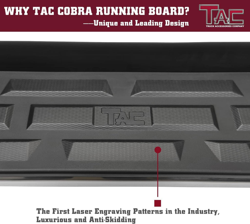 TAC Cobra Running Boards Compatible with 2022-2024 Pathfinder SUV Side Steps Nerf Bars Step Rails Aluminum Black Off-Road City Exterior Accessories 2 Pieces one Pair