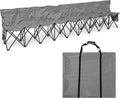 Kigley 9 Seater Folding Soccer Bench Chair Portable Team Sports Sideline Bench for Football Camp Travel Events Outdoor Seating with Storage Bag (Gray)