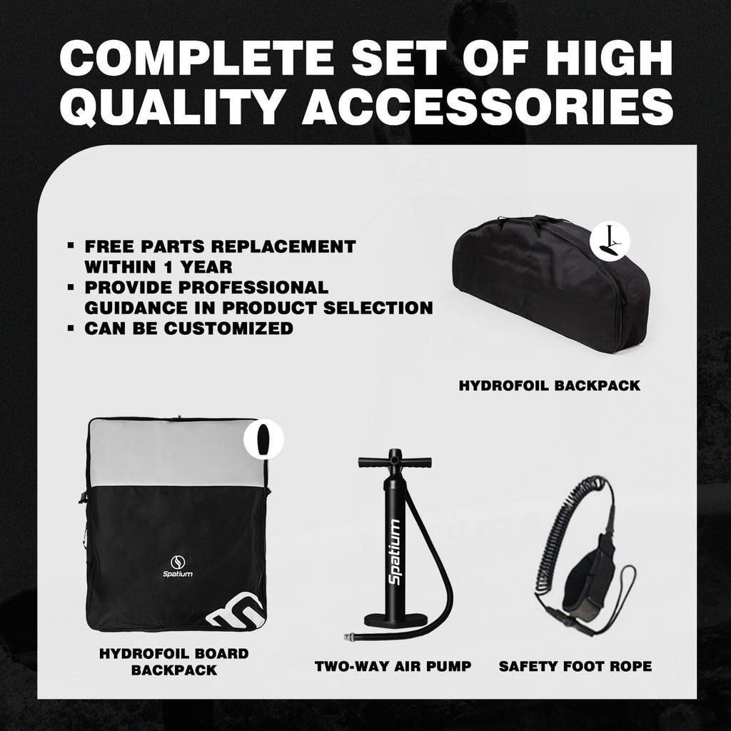Spatium Unpowered Hydrofoil Boards Inflatable Foil Board Foiling Surfing with F200 Foil Boarding Without Motor