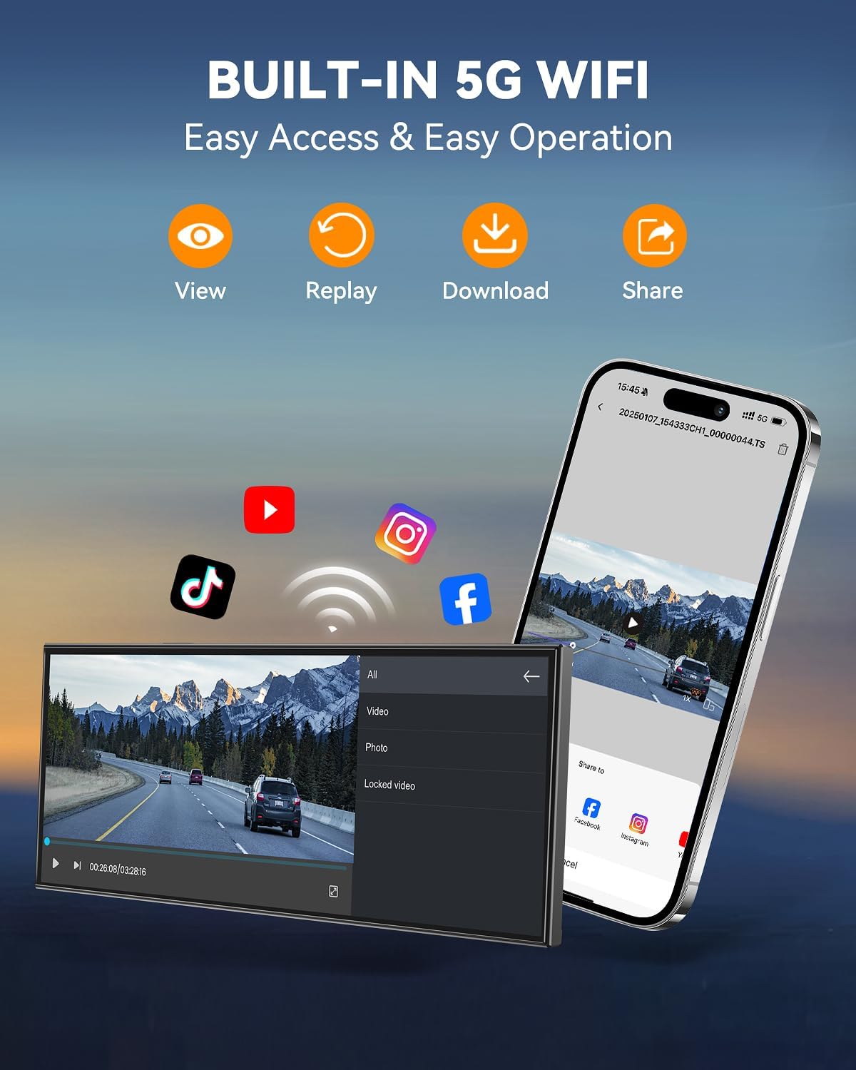 Largest 11.5'Wireless CarPlay Screen for Car,Portable A-pple Car Play & Android Auto,HD Touchscreen with 4K Dash Cam,Backup Camera,Bluetooth, Navigation,Voice Control,GPS,Mirror Link, for All Vehicles
