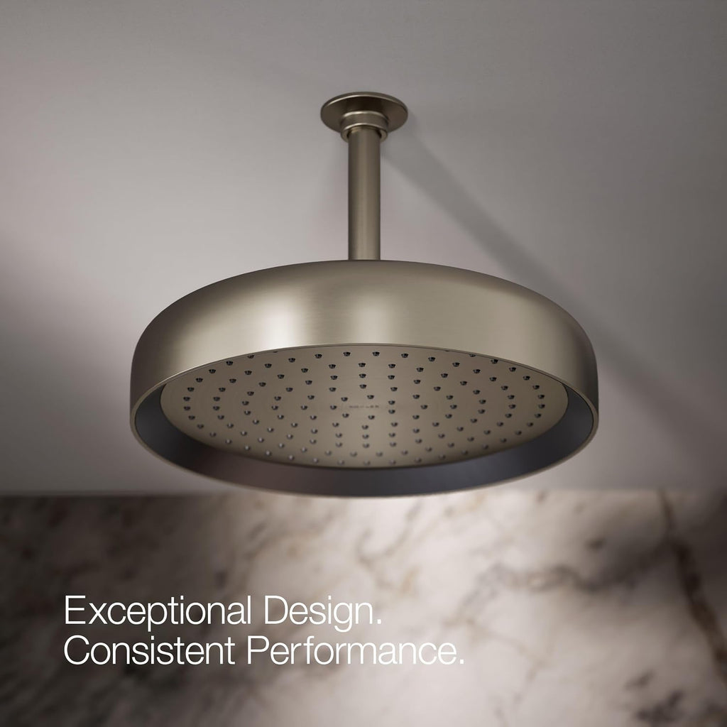 Kohler 26291-BN Statement® Round 12' single-function rainhead, 2.5 gpm, Vibrant Brushed Nickel