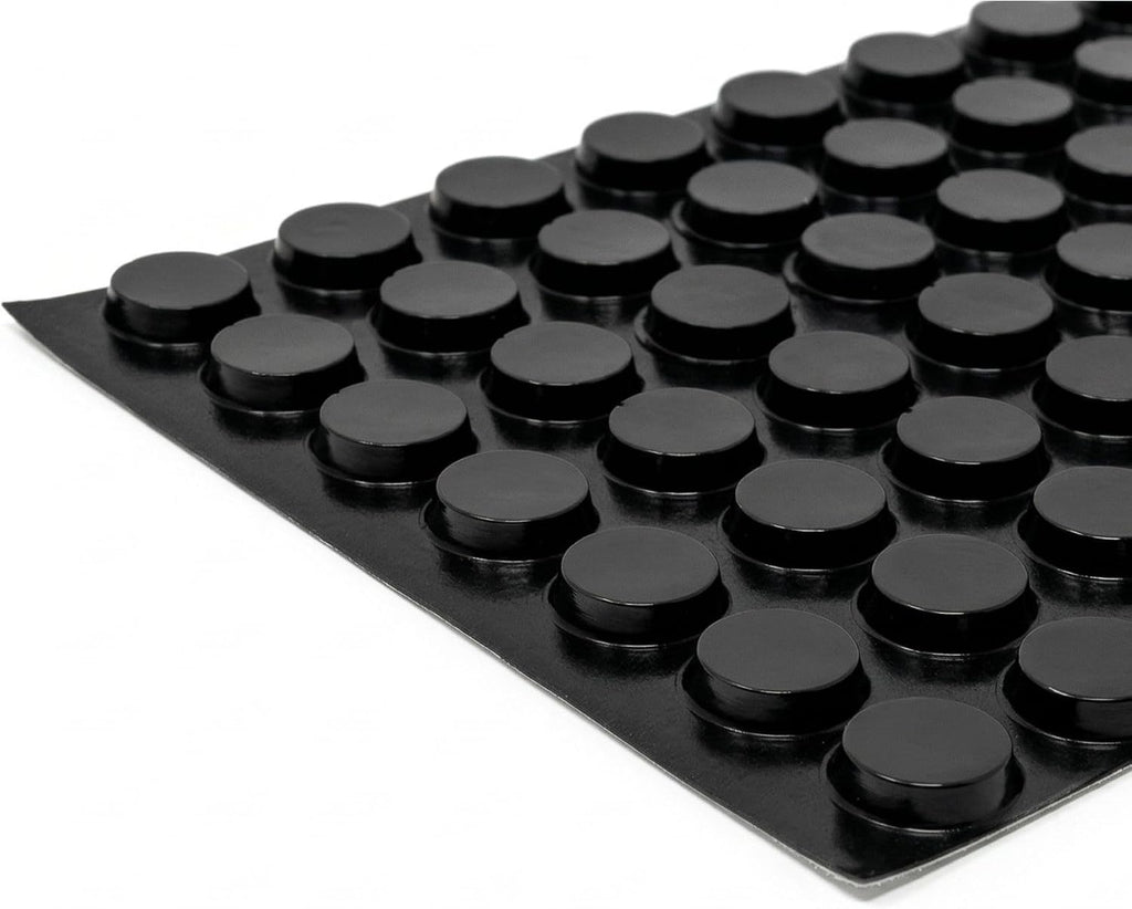 Bumper Specialties Self Adhesive Bumper Feet 0.780' x 0.200' (19.8mm x 5.1mm) Black Cylindrical Polyurethane Pads for Industrial Surface Protection, 3,360 Pieces per Box, BS41