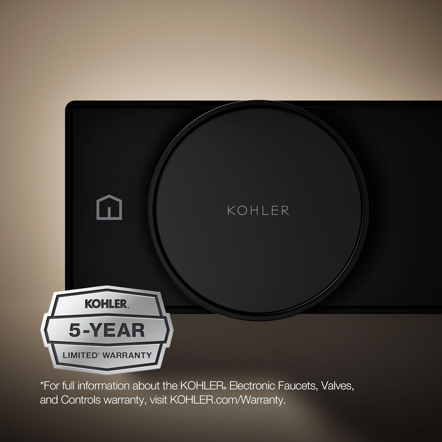 KOHLER Anthem + Digital Control Steamhead in Matte Black, Large Dial for Easy Temperature and Flow Rate Adjustment, Features System Warm-Up and Pause Option, Includes Optional Flow Restrictor