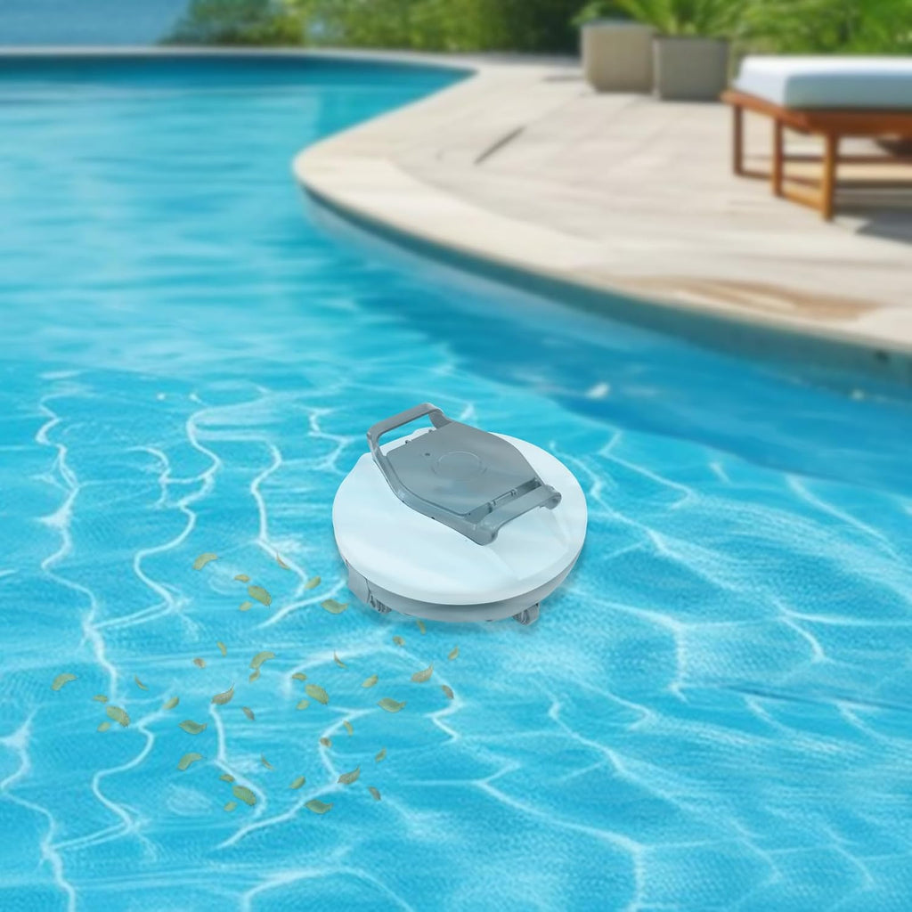 Swimming Pool Cleaning Machine, 2 Suction Ports Cordless Robotic Pool Cleaning Machine, 80㎡/861.11ft² Applicable Swimming Pool Area, Automatic Pool Cleaner for Households, Swimming Pools, Hotels