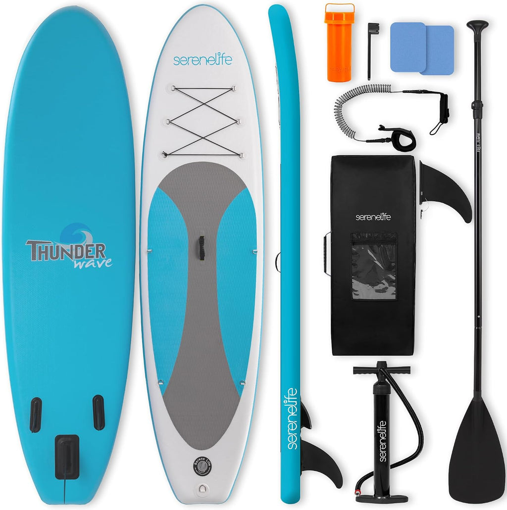 SereneLife Inflatable Stand Up Paddle Board