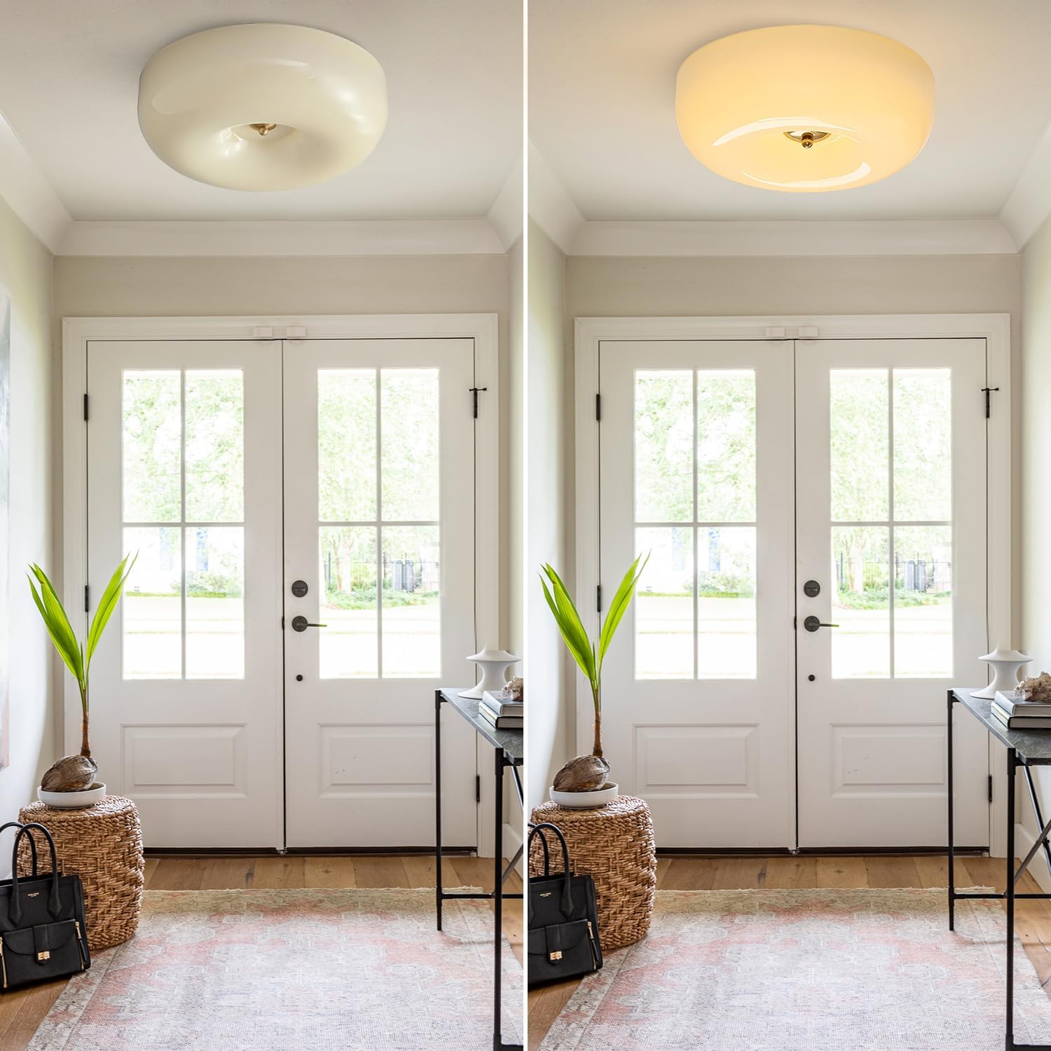 Modern Gold Glass Flush Mount Ceiling Light Unique Ceiling Light Fixture Hallway Globe Light Fixture Mid Century Overhead Light Vintage Semi Flush Mount Ceiling Light Fixture