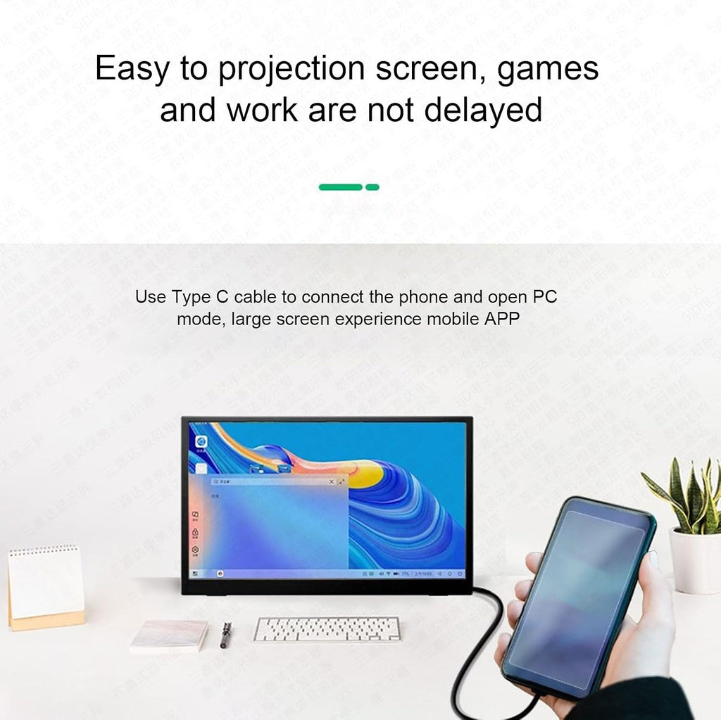 Gavigain Portable Monitor for Laptop 17in Computer External Screen 1440x900 178 Degree Viewing Angle and Play Portable Travel Monitor for PC Phone for Xbox for PS5
