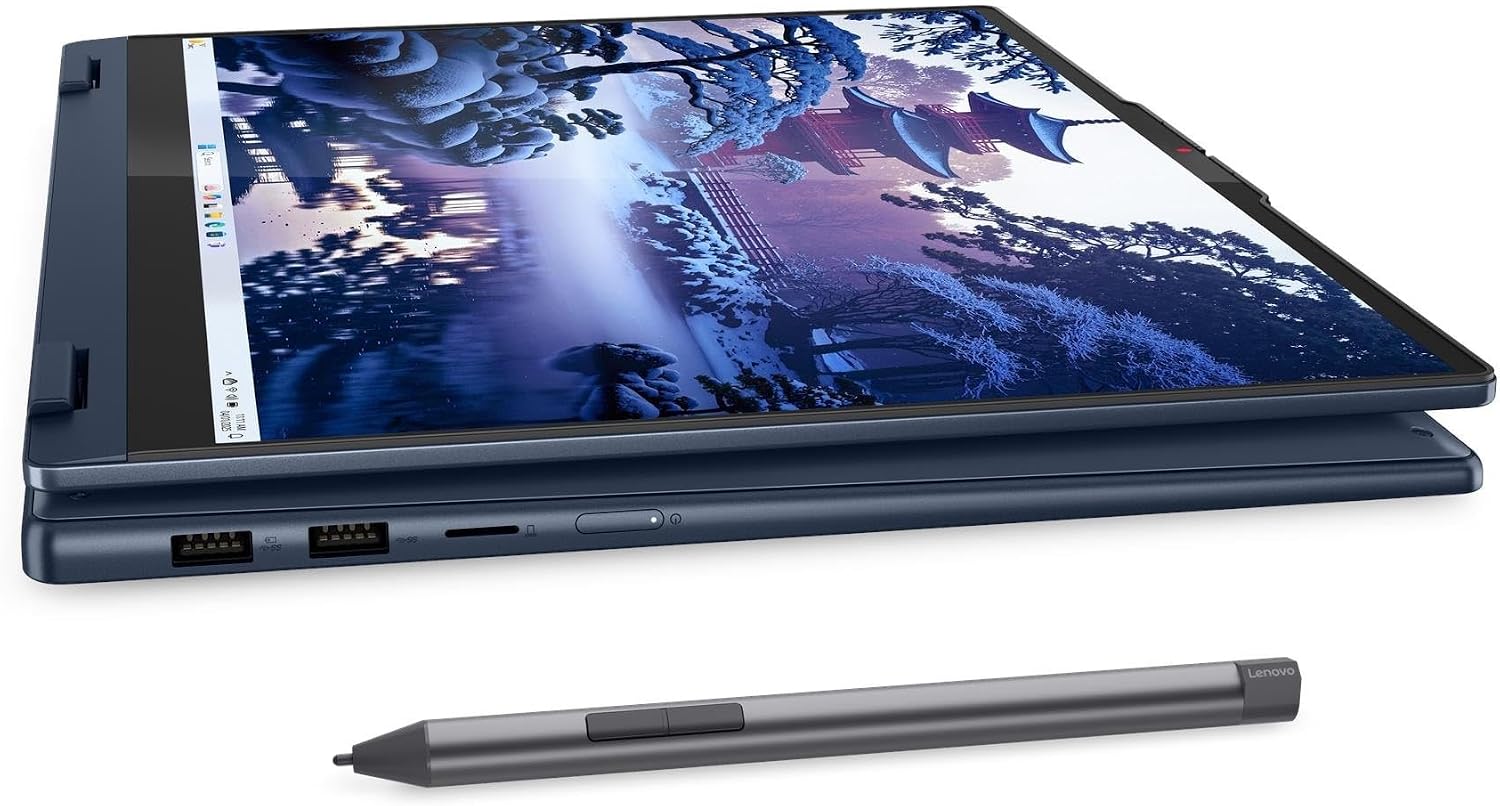 2025 Lenovo IdeaPad 5 2-in-1 16IAL10 Personal Laptop - 16' 1920x1200 Touchscreen - 12-Core Intel Ultra 7 255U - 16GB DDR5 SDRAM 1TB SSD - Intel Graphics - Wi-Fi 6 - Numeric Keypad - W11H - Cosmic Blue