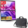 JSAUX FlipGo Pro 15.6' 1080P Dual Screen Portable Monitor & Carry Bag