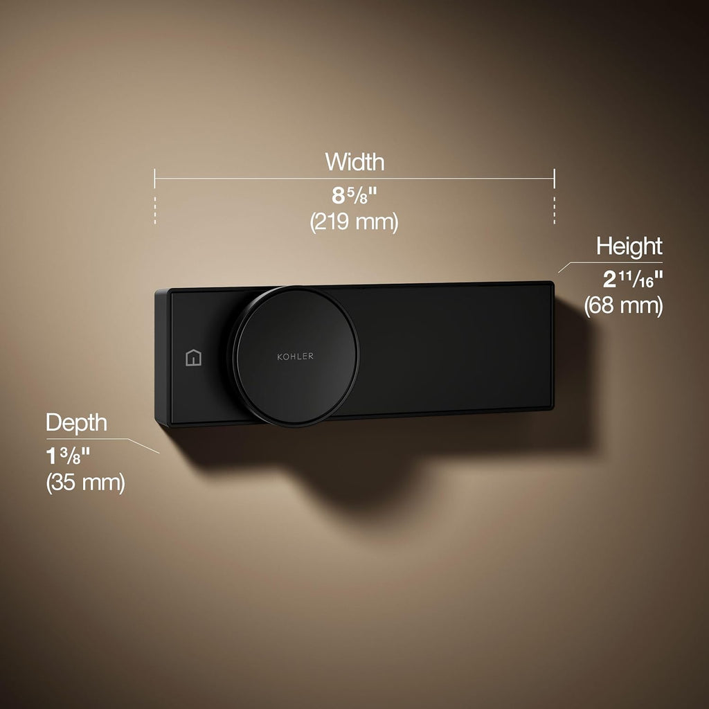 KOHLER Anthem + Digital Control Steamhead in Matte Black, Large Dial for Easy Temperature and Flow Rate Adjustment, Features System Warm-Up and Pause Option, Includes Optional Flow Restrictor