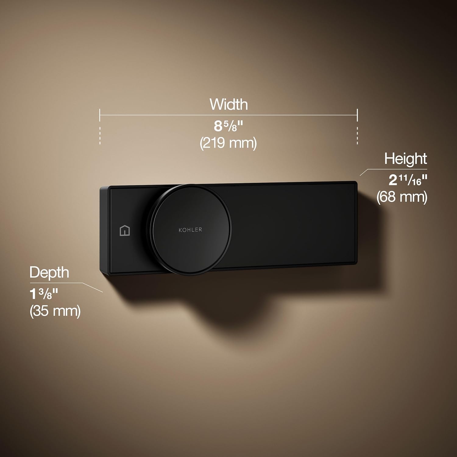 KOHLER Anthem + Digital Control Steamhead in Matte Black, Large Dial for Easy Temperature and Flow Rate Adjustment, Features System Warm-Up and Pause Option, Includes Optional Flow Restrictor