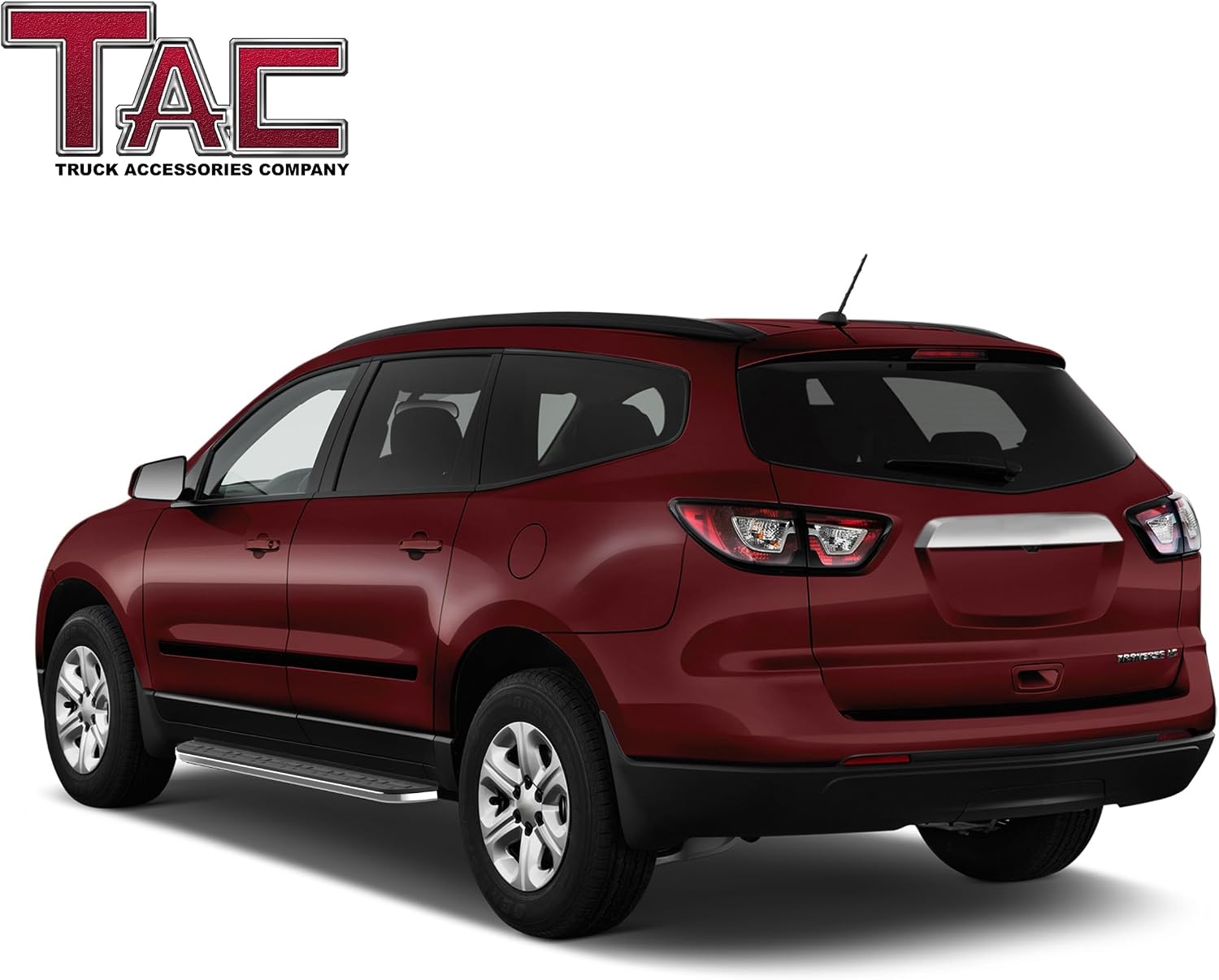 TAC Cobra Running Boards Compatible with 2007-2017 Chevy Traverse| 2007-2016 GMC Acadia| 2017 Acadia Limited(Exclude. Denali) | 2007-2009 Enclave Aluminum Black Off-Road SUV Exterior Accessories