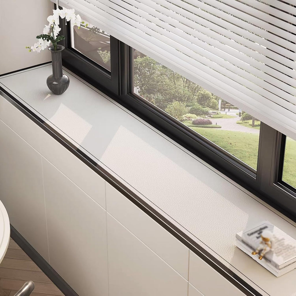 PVC Window Sill Mat, Simple Windowsill Protector Cover 1m 120cm 1.5m 180cm 2m Long, Narrow Apartment Kitchen Office Window Ledge Decor(24x71in/60x180cm)