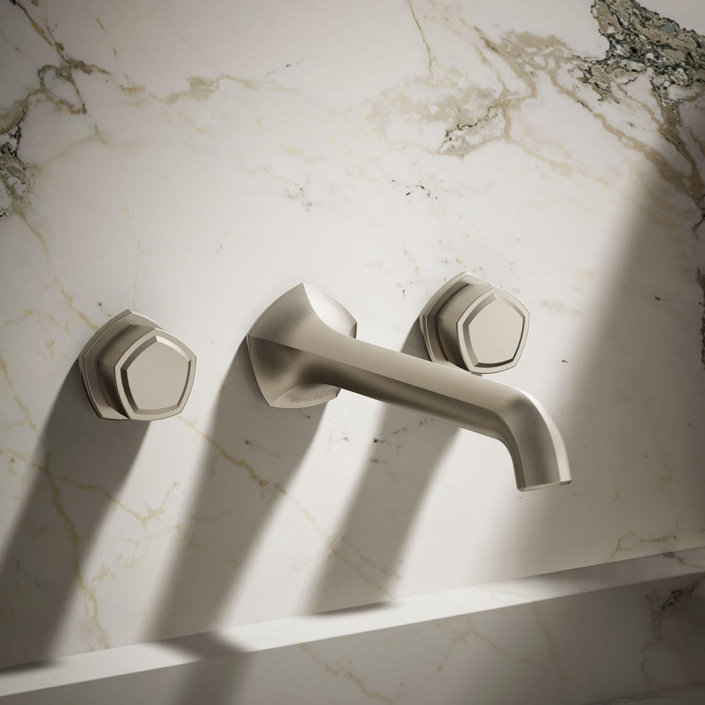 KOHLER T27013-9-BN Occasion Wall-Mount Bathroom Sink Faucet Knob Handle Trim in Vibrant Brushed Nickel