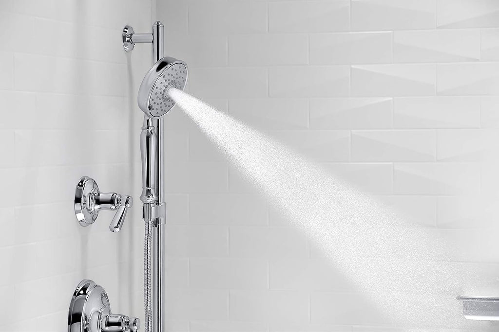 KOHLER 22163-CP Bancroft Multi-Function Handshower, Handheld Showerhead with 3 Spray Settings, 2.5 GPM, Polished Chrome