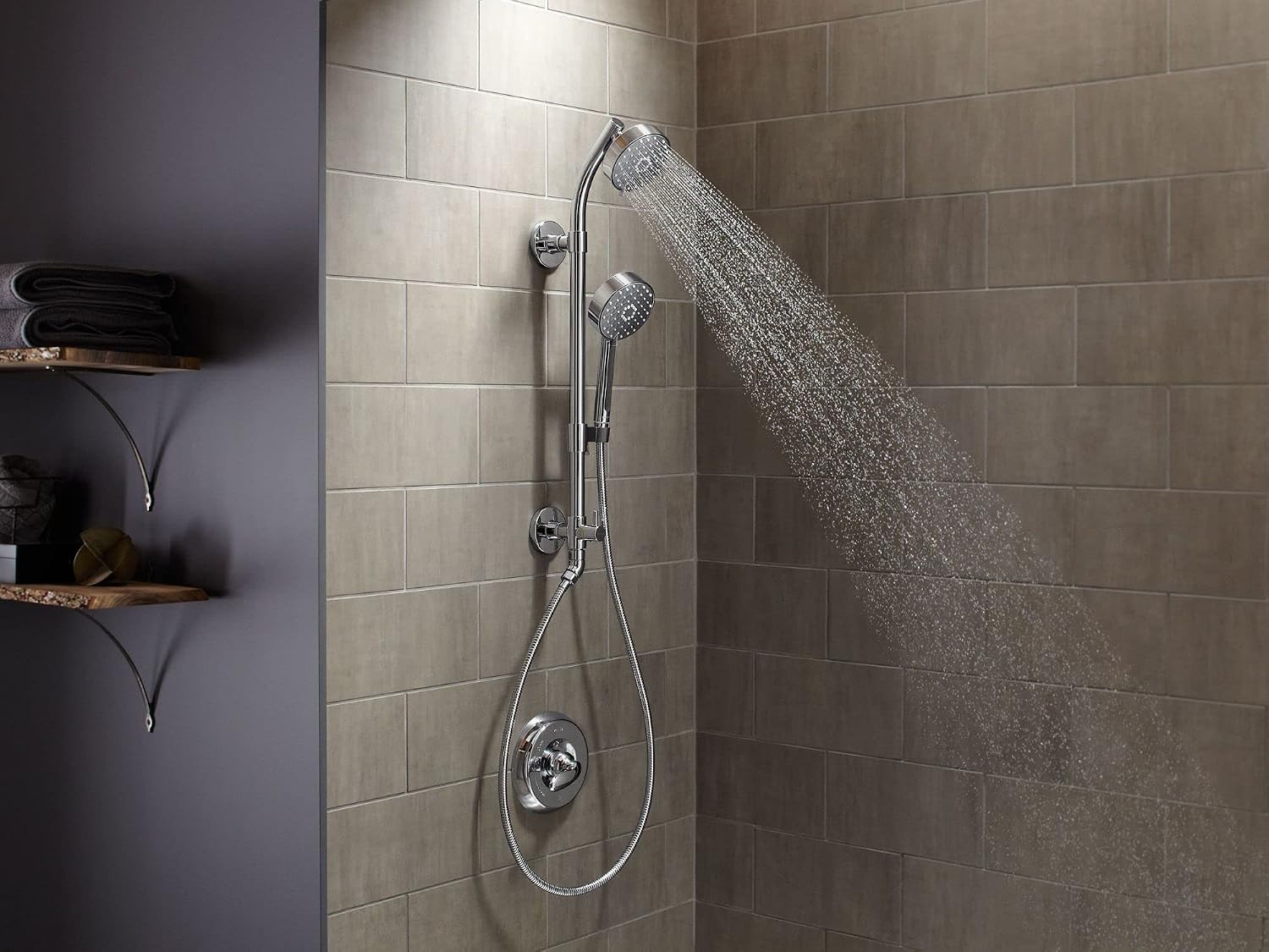 KOHLER 45906-AF HydroRail-S Shower Column, Vibrant French Gold