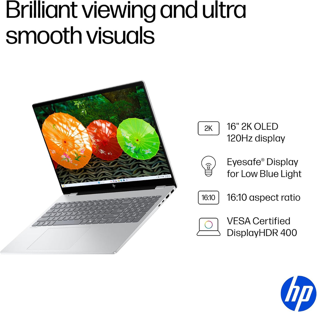 HP OmniBook 7 Touchscreen Laptop -Intel Core 9 270H Beat i7-13650HX -16' 2K OLED 120Hz -64GB RAM -2TB SSD -Windows 11 -Backlit Keyboard-Video Editing Business Computadora Portátil PC Copilot