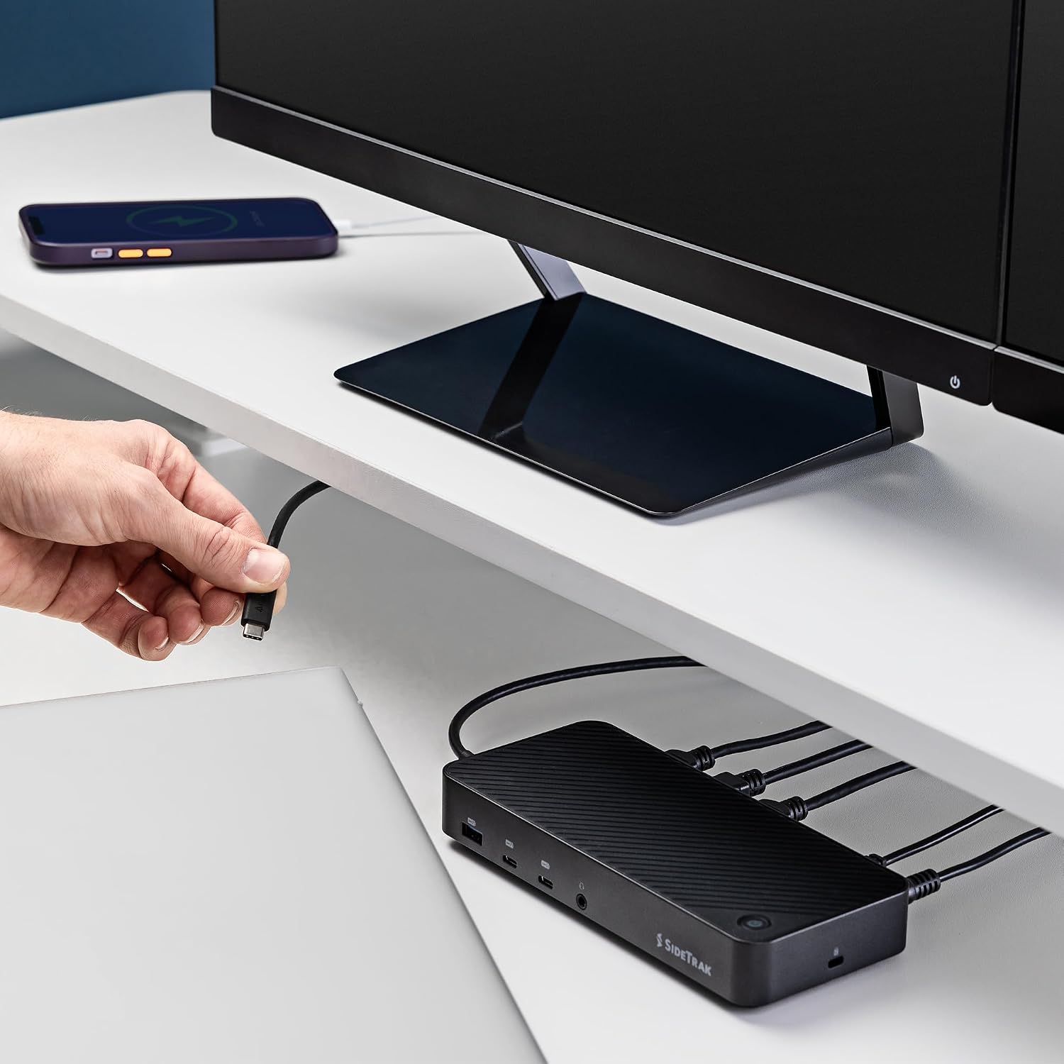 SideTrak 4K Docking Station | 13 Port High-Speed USB C Dock | Laptop Docking Station Dual Monitor/Triple Monitor | 100W Power Delivery | Compatible with Windows, Mac, Chrome
