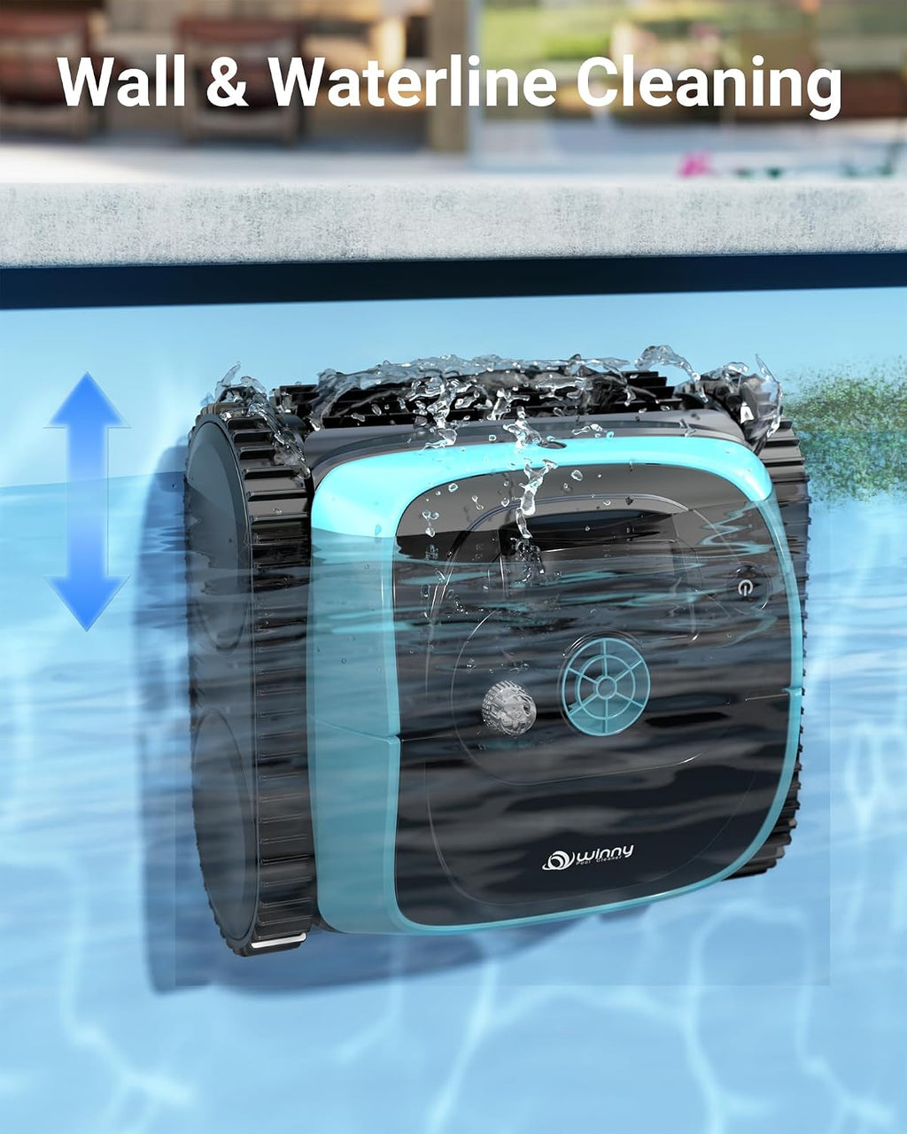 Pool Vacuum for Inground Pools, 4-in-1 Cordless Robotic Pool Cleaner for Above Ground Pools,Triple-Motors,Wall & Waterline Cleaning, App Support, OTA Upgrade up to 1,614 Sq.ft