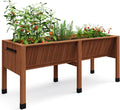 Garvee 6x2x2.5 ft Large Raised Garden Bed (72x26x30 in) - Elevated Wood Planter Box with Storage Hooks & Locking Wheels - 13.7 in Deep Outdoor Grow Box for Vegetables/Herbs w/Non-Woven Liner