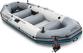 INTEX Mariner Inflatable Boat Series: Includes Deluxe Boat Oars and High-Output Pump – SuperTough PVC – Wear-Resistant Keel – Removable Fishing Rod Holders – Heavy Duty Grab Handle