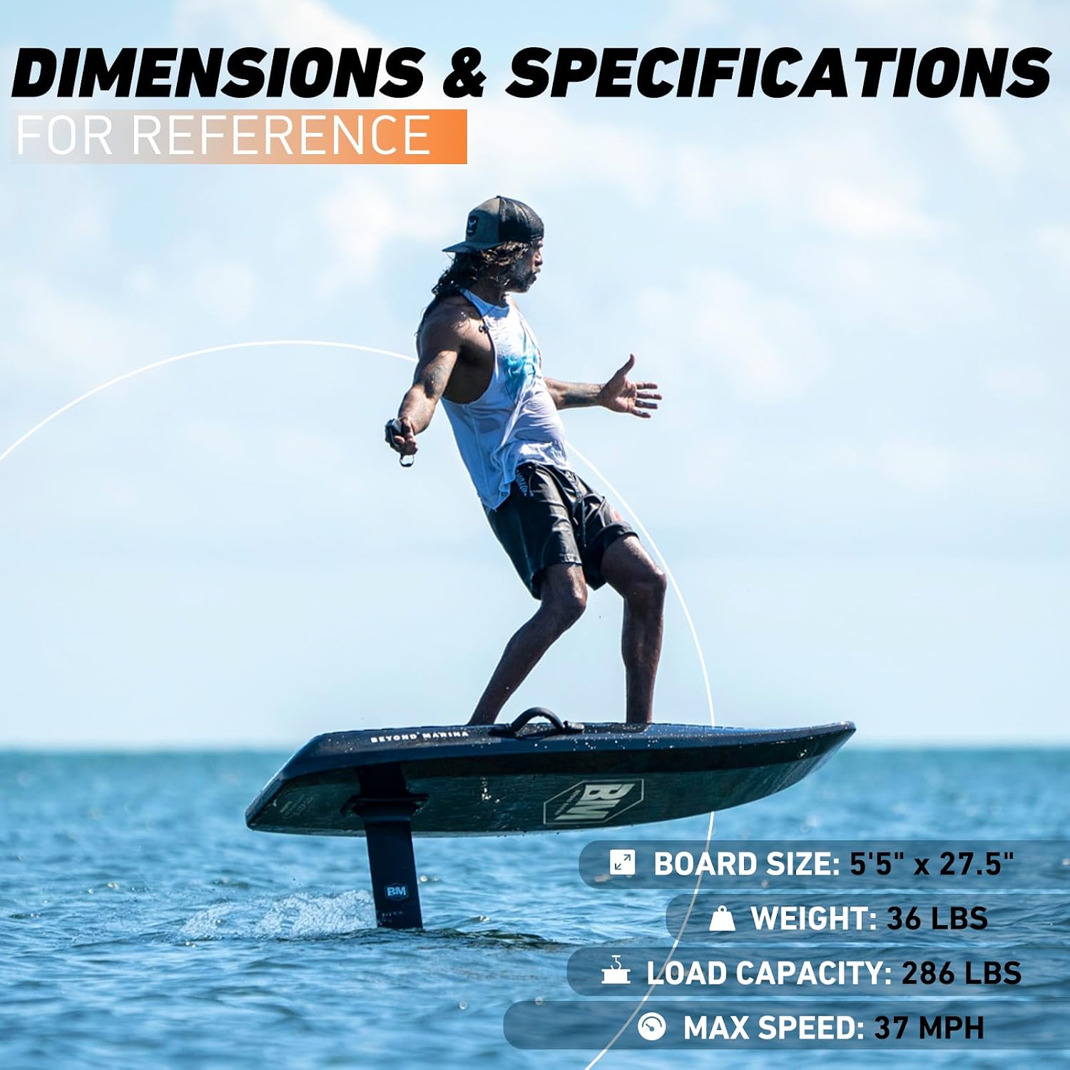 Electric Hydrofoil Surfboard – 8000W Efoil Foil Board for Adults, Supports Up to 286 lbs for Surfing, High-Speed Electric Surfboard with Wireless Remote, Rechargeable Motorized Hydrofoil Board