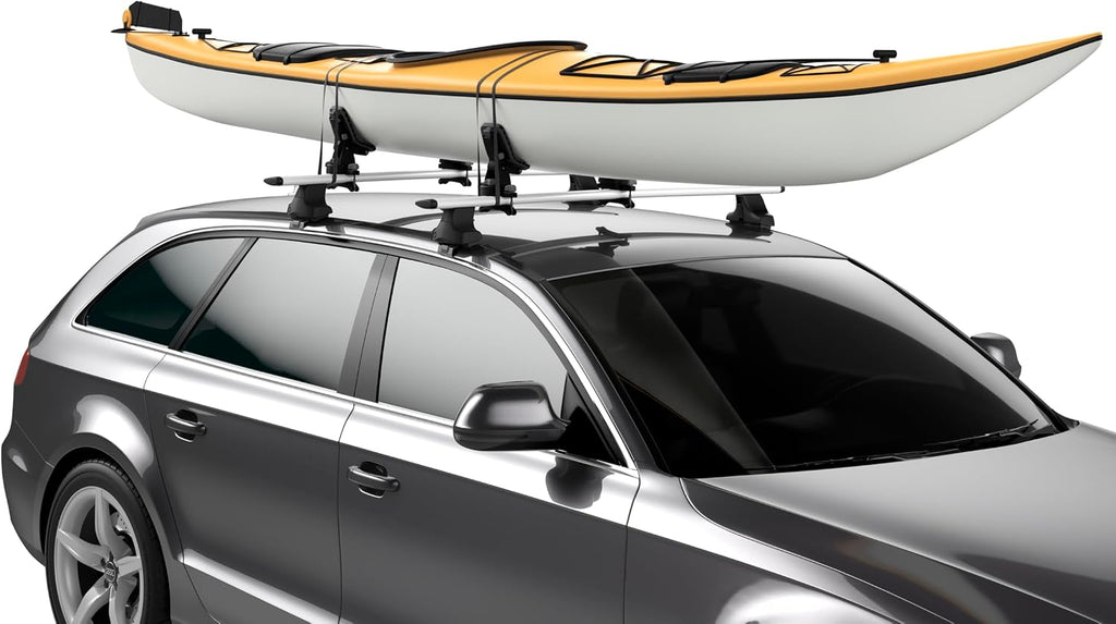 Thule DockGrip - Carries up to 36' Wide Kayaks and SUPs - Fits All Hull Shapes - Fits Most roof Rack Cross Bars - Kayak roof Rack - Stand up Paddleboard Compatible - 85lb Weight Capacity