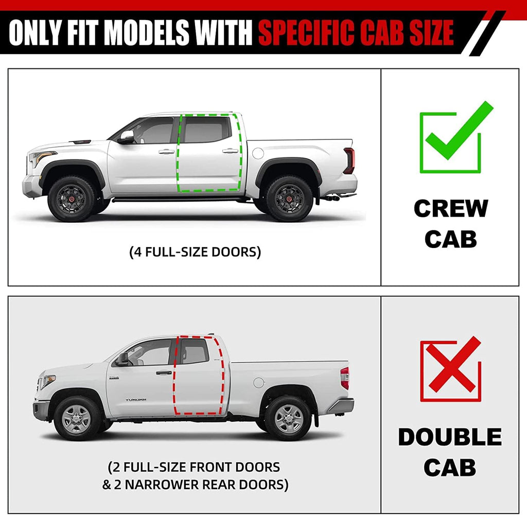 6 Inch Running Boards Compatible with 2019-2026 Ford Ranger Super Crew Cab with 4 Full Size Doors.Ford Ranger Steps Rock Sliders Step Bar Side Steps.Stainless Steel