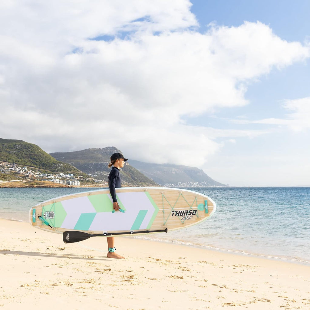 THURSO SURF Adept 9 ft Youth Paddle Board Inflatable Stand Up Paddleboard Junior/Kids SUP Board | Knitted Drop-Stitch | Fusion PVC | Lightweight & Rigid