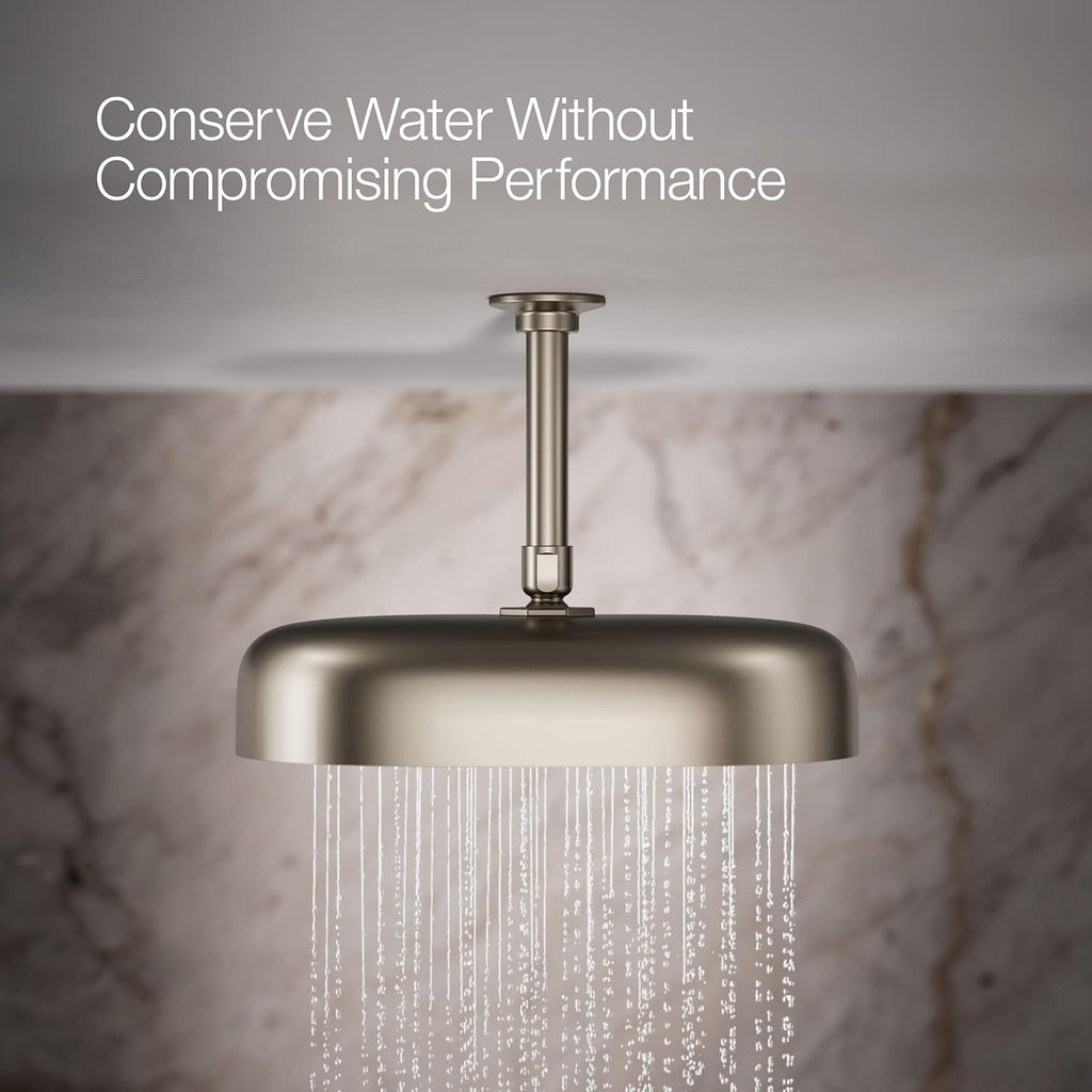 Kohler 26293-G-BN Statement® Oblong 12' single-function rainhead, 1.75 gpm, Vibrant Brushed Nickel