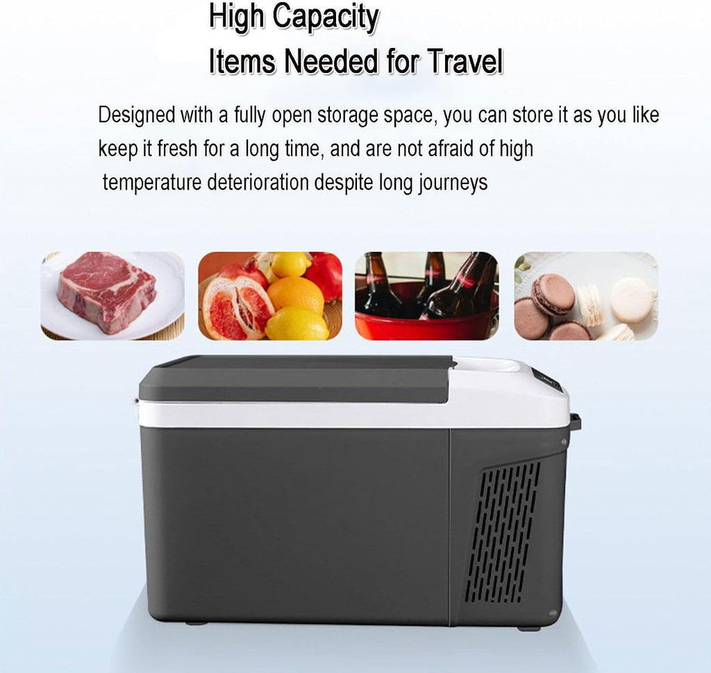 Car Refrigerator Compressor Refrigeration 12v/24v Car Home Dual-Purpose Refrigeration Car Truck Quick-Freezing Small Freezer for Skincare, Beverage, Food, Home, Office and Car