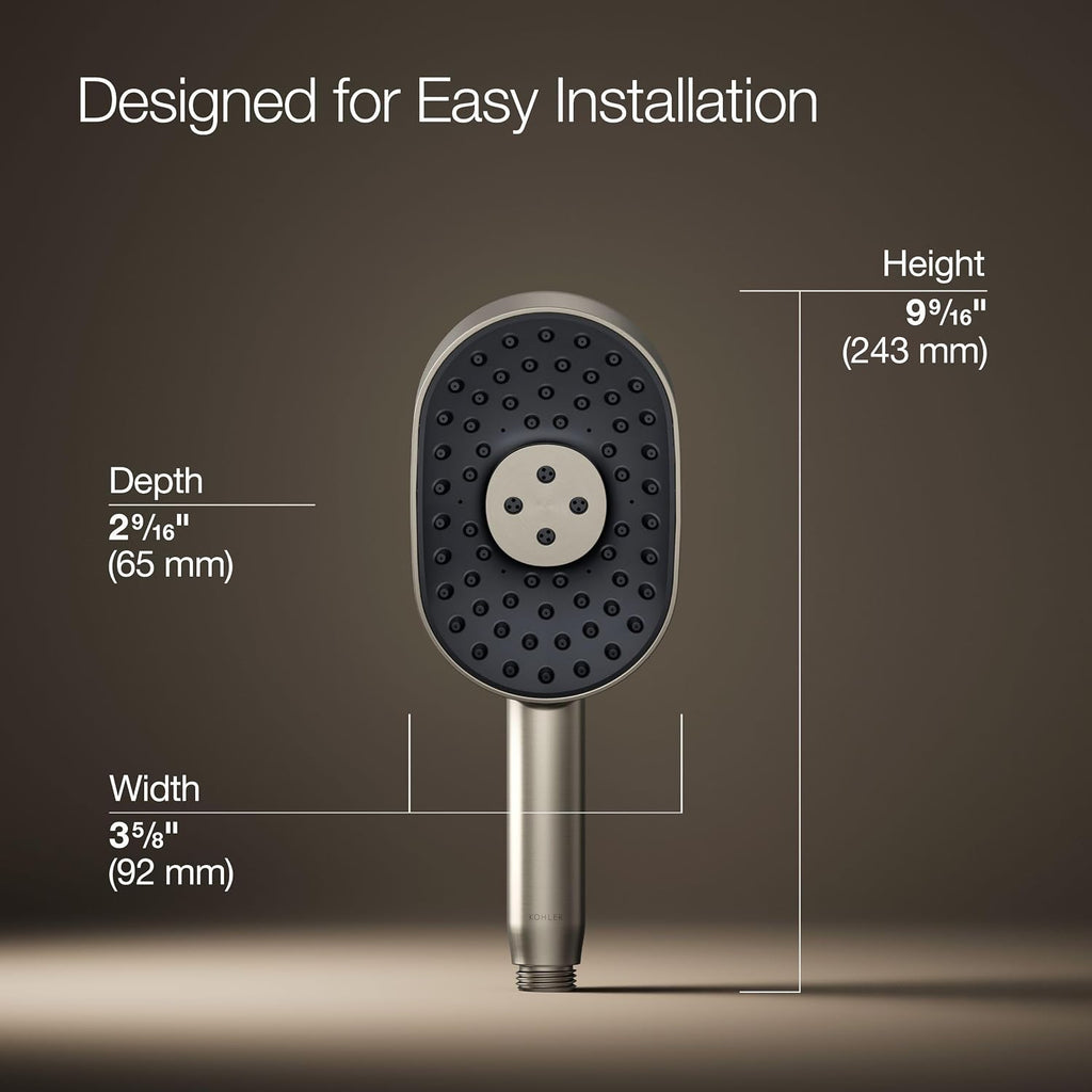 Kohler 26284-BN Statement® Oblong three-function handshower, 2.5 gpm, Vibrant Brushed Nickel