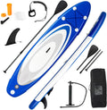 GYMAX Inflatable Stand Up Paddle Board, 6' SUP with Premium Complete Accessories, Backpack, Pump, Leash, Paddle & Removable Fins, Portable Stand Up Boat for All Skill Level