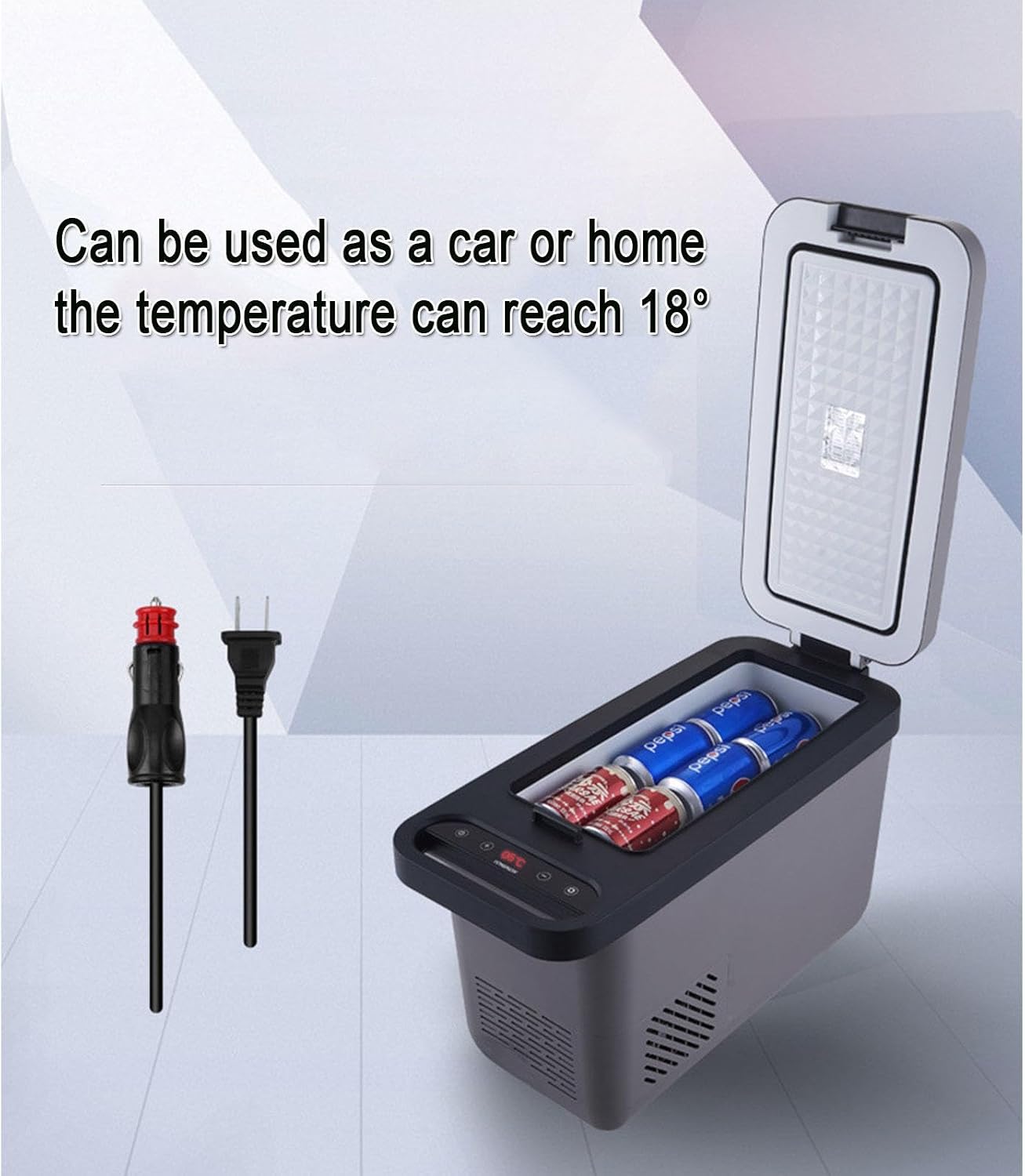 Outdoor Car Refrigerator, Car Home Dual-Use 12V/24V Car 16L Fridge Portable Freezer Compressor Cooler for Car, RV, Truck, Van, Boat for Camping, Travel, Fishing Outdoor,Red