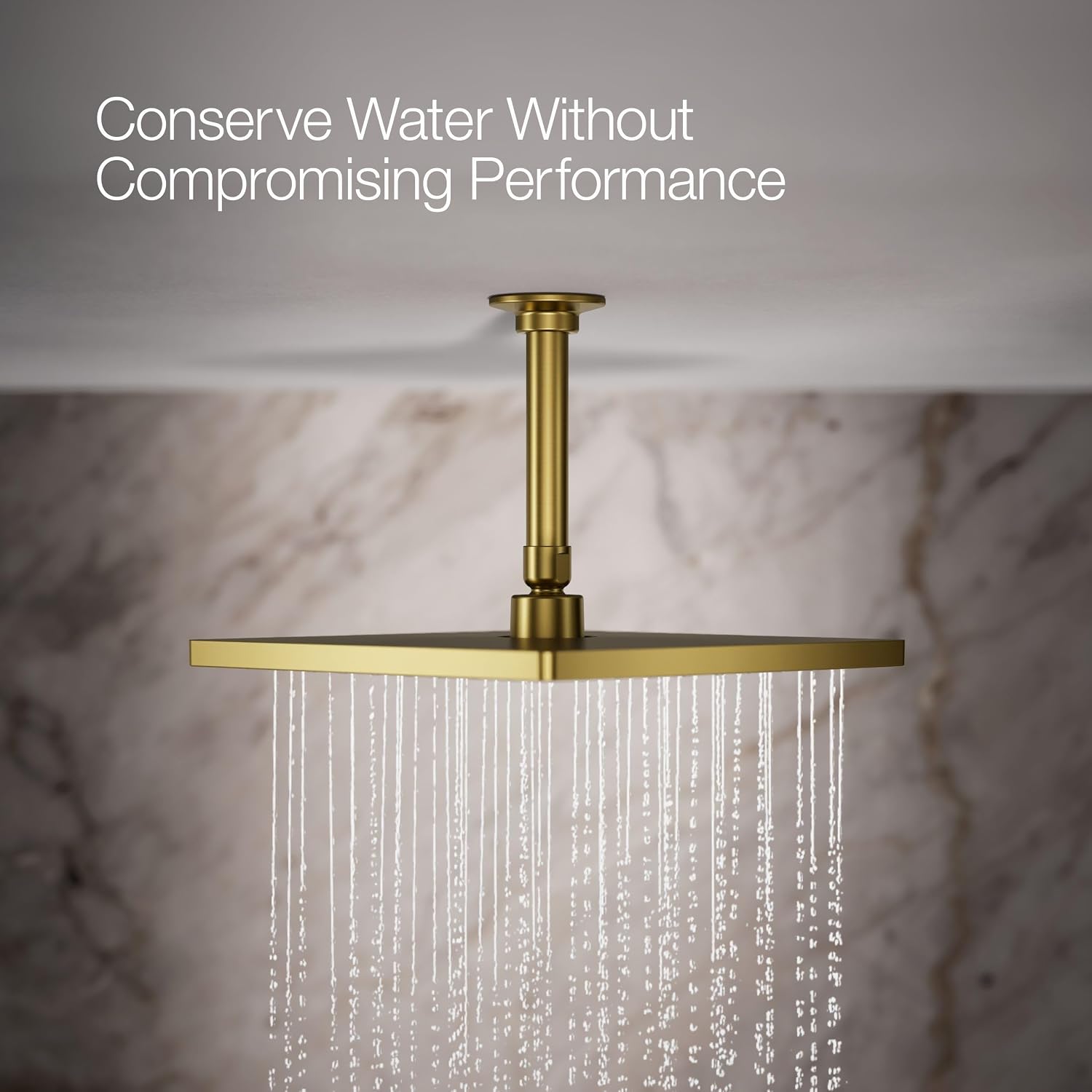 Kohler 26149-G-2MB Honesty® 10' single-function rainhead, 1.75 gpm, Vibrant Brushed Moderne Brass