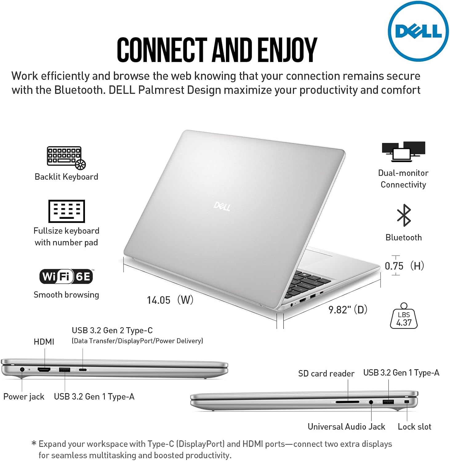 2026 Dell 16 Touchscreen Laptop Computer, 16' FHD+ Touch Screen Business Laptop, Windows 11 Pro, Intel Core 5 (10-Cores, Beat i7-1355U), 16GB DDR5 512GB SSD, Backlit 10-Key, Wi-Fi 6E, Copilot Key
