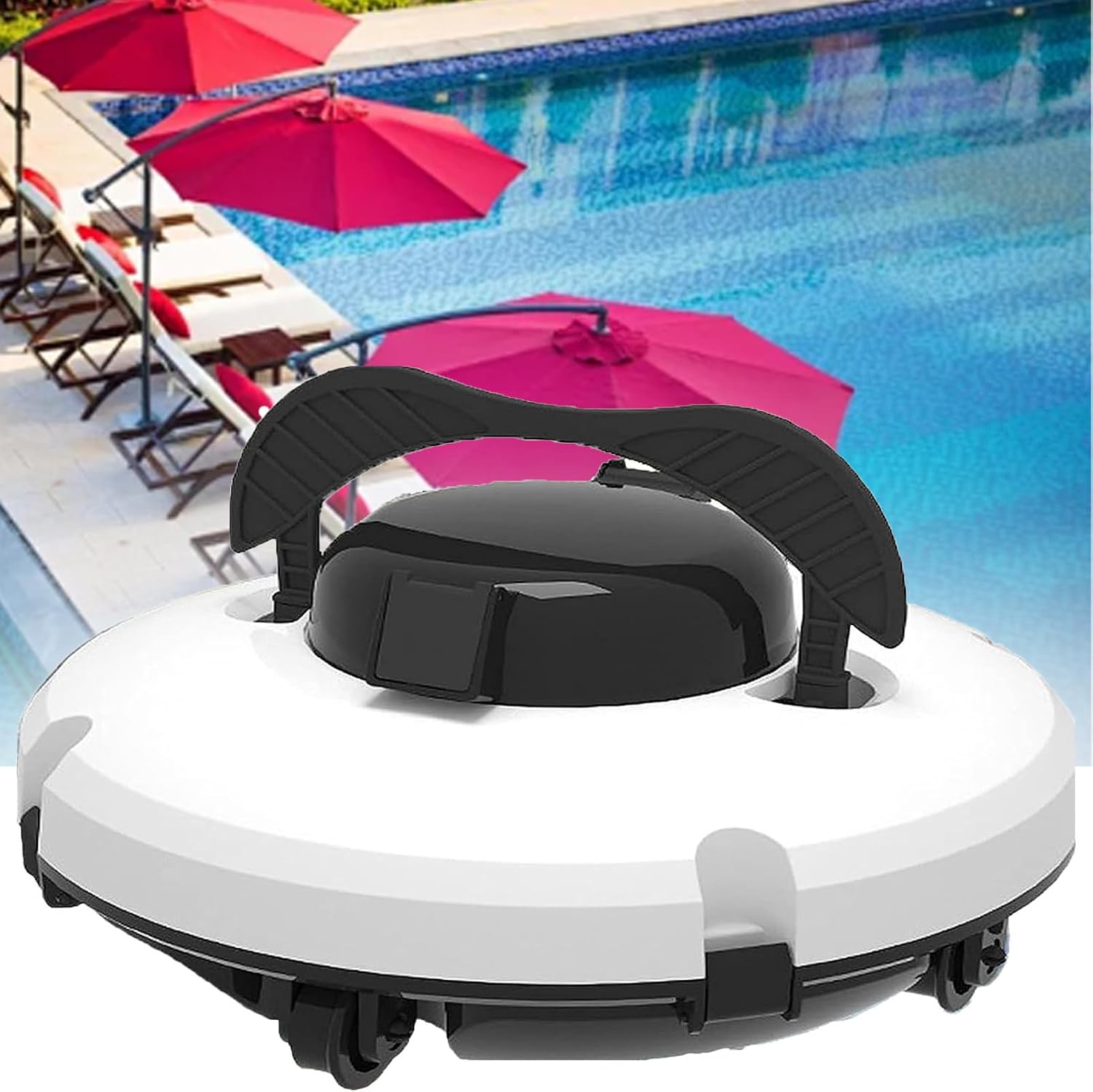 Automatic Swimming Pool Robot,Cordless Automatic Pool Cleaner, Pool Vacuum, Rechargeable Robotic Pool Cleaners,Cordless Pool Cleaning Robot with Battery