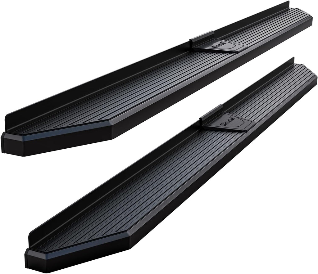 APS 6-inch (Black Stainless Steel Powder Coated Flat Style) Running Boards Side Bars Side Steps Compatible with Honda Pilot 2016-2022
