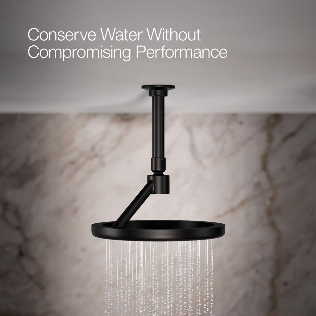 Kohler 26301-BL Statement® Open Rain iconic single-function rainhead,' 2.5 gpm, Matte Black