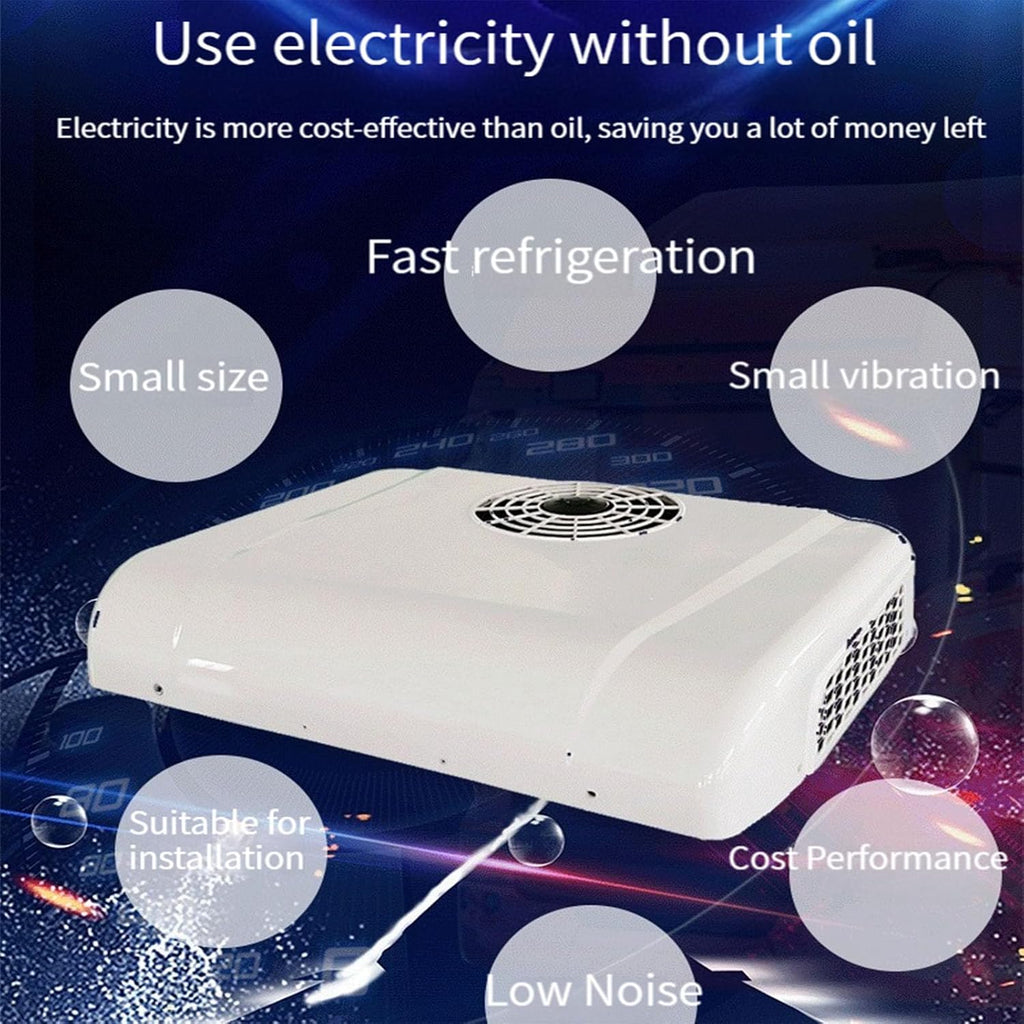 Rooftop Air Conditioner, All-in-One Unit RV Rooftop, Low Noise, Electric Scroll Air Compressor, for Truck RV AC Parking (24V)