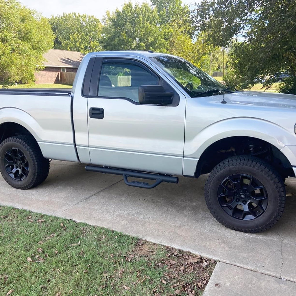 SMANOW Running Boards Compatible with 2005-2014 Toyota Tacoma Regular/Standard/Single Cab, Black Drop Down Side Steps Rock Sliders. Tacoma Running Boards Made with Carbon Steel.